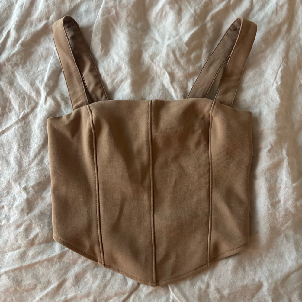 Abercrombie light brown corset top